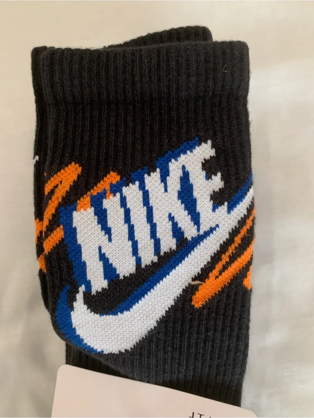 Nike Everyday Dri-FIT Crew Socks 3-Pack - Women's Size 6-10 - NWT Black/Blue